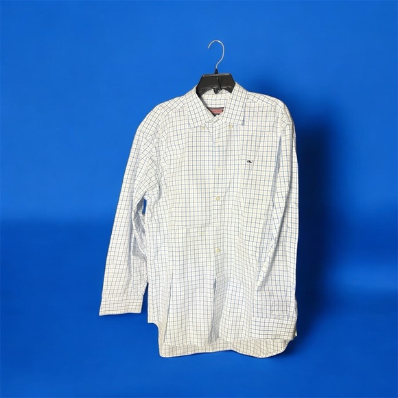 Vineyard Vines Other - Vineyard Vines White and Blue Whale Checkered Shirt size large